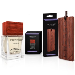 Fresso Zestaw Magnetic Style drewniana zawieszka + perfumy 50 ml